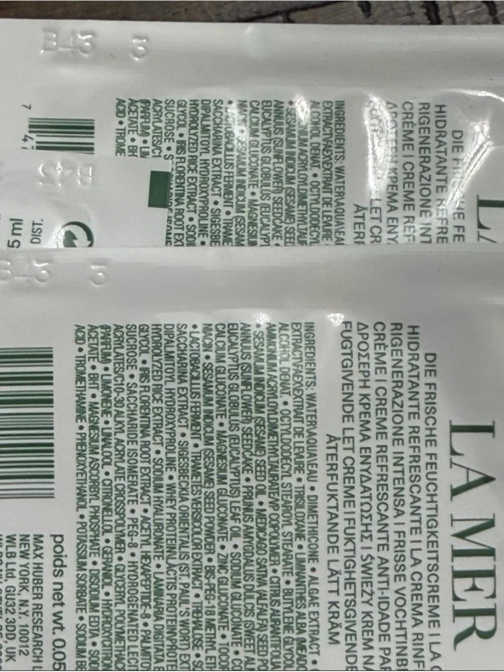 LA MER The Moisturizing Fresh Cream 10pk x 1.5ml